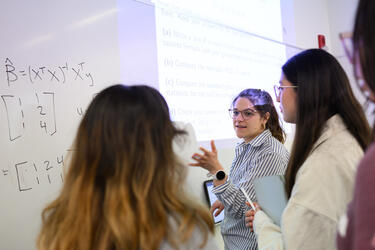 Students doing research